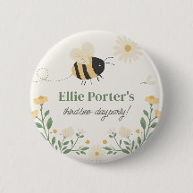 Hummel-Kinder-Geburtstags-Party-Button Gastgeschen