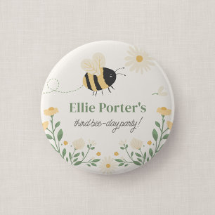 Hummel-Kinder-Geburtstags-Party-Button Gastgeschen Button