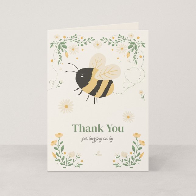 Hummel-Kinderparty-Dankeskarten Dankeskarte (Wildflower Flight - 4 x 5.6" Folded Birthday Thank You Card)