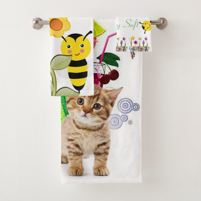 Hummel Kitten Frühling Badezimmer Handtuch Sets (Insitu)