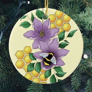 Hummel Lavendelblüten Gelb Keramik Ornament