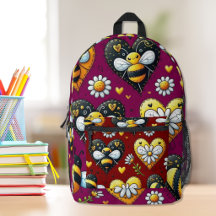 Hummel-Liebe Gedruckter Rucksack