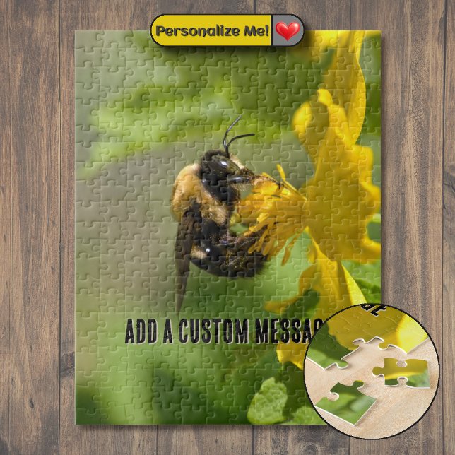Hummel Nahaufnahme Puzzle (Bumble Bee Closeup Jigsaw Puzzle)