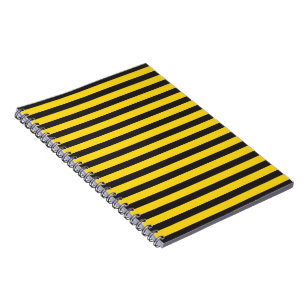 Hummel Schwarz Gelbe Horizontale Linien Hummel Notizblock