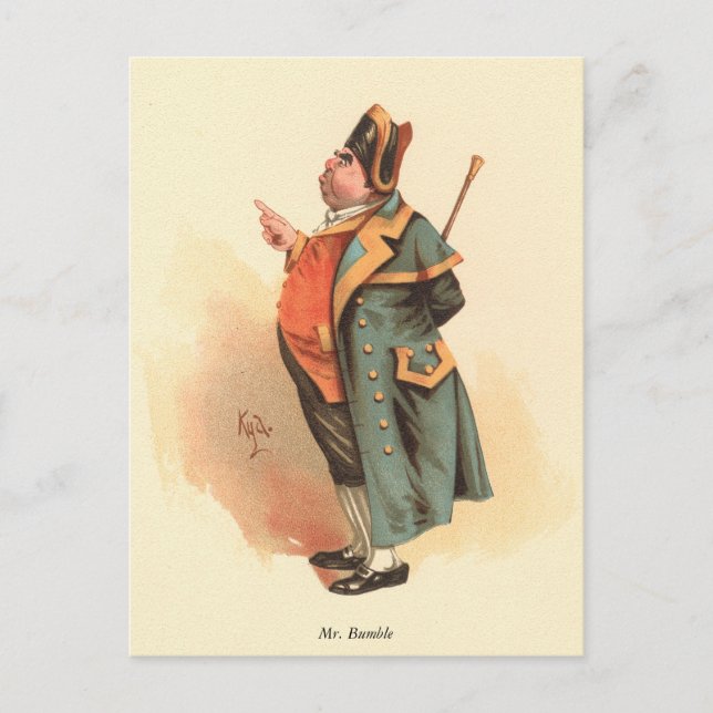 Hummel von Kyd, Charles Dickens' Oliver Drehung Postkarte (Vorderseite)