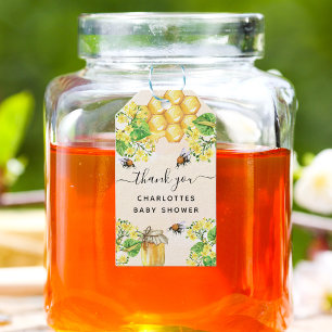Hummelbienen Baby Dusche Blumenhonig vielen Dank Geschenkanhänger