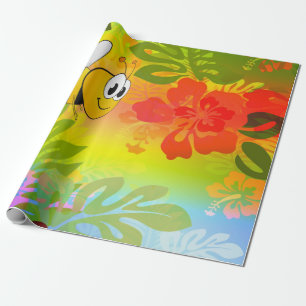 Hummelbienen-Blumen-Geschenkpapier Geschenkpapier