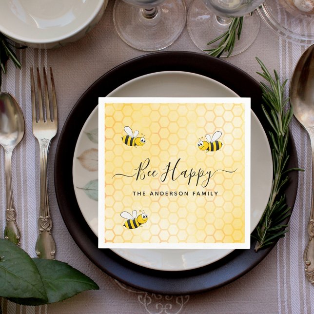 Hummelbienen bringen fröhlichen Sommerspass Spaß-N Serviette (Von Creator hochgeladen)