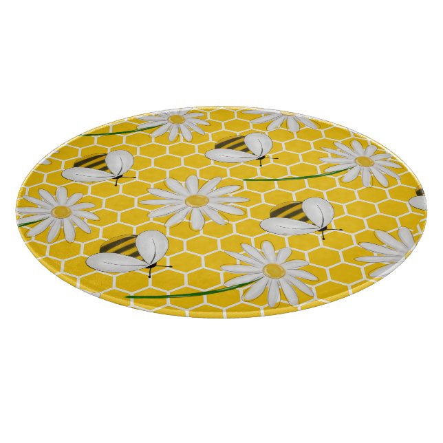 Hummelbienen, Honigbienen-Design Schneidebrett (Ecke)