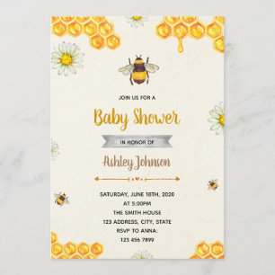 Hummelbienen-Thema-Party Einladung