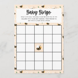 Hummelflorales Baby-Bingo-Spielkarte Einladung