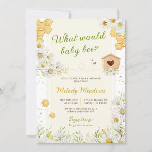 Hummelgenderkrankung Reveal Bee Baby Shower Sprink Einladung