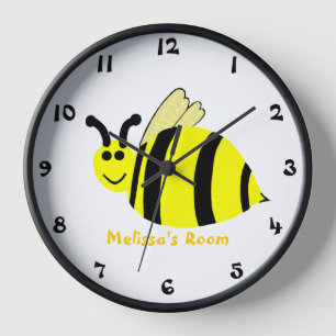 Hummelkinder mit nummerierten Wall-Clock-Knöpfen Wanduhr