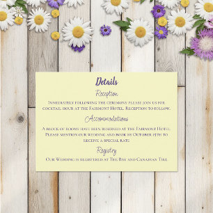 Hummellavender-Blume Gelb Begleitkarte
