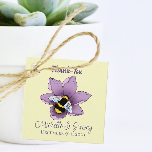 Hummellavender-Blume Gelb Geschenkanhänger (Von Creator hochgeladen)