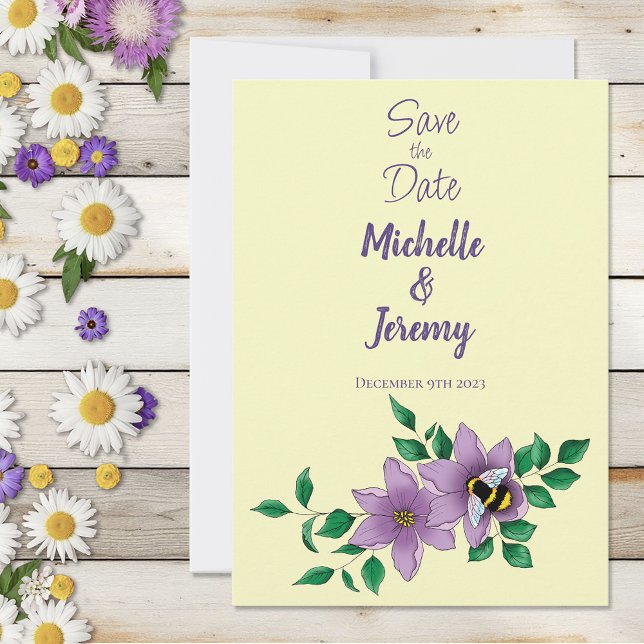 Hummellavender-Blume Gelb Save The Date (Von Creator hochgeladen)