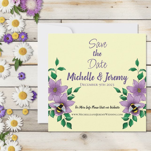Hummellavender-Blume Gelb Save The Date (Von Creator hochgeladen)
