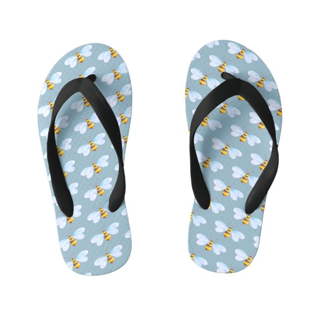 Hummeln Aquarellfarben Flip Flops (Fußbett)