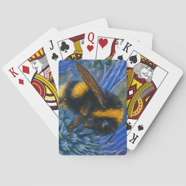 Hummeln auf blauem Fleck Spielkarten (Rückseite)