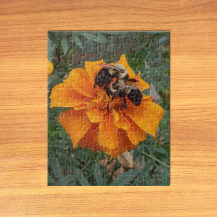 Hummeln auf der Marigold-Blume Puzzle