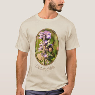 Hummeln auf Lila Blume Personalisiert T-Shirt