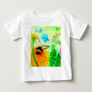 Hummeln auf Löwenzahn Baby T-shirt