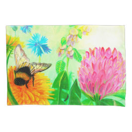 Hummeln auf Löwenzahn Kissenbezug