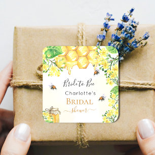 Hummeln Honig gelbe Blumen Junggesellinnen-Abschie Quadratischer Aufkleber