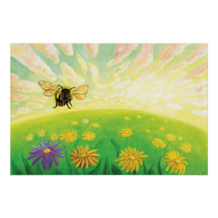 Hummeln im Horizont-Kinderzimmer Poster