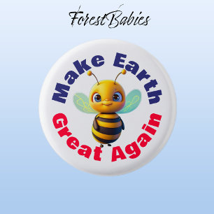 Hummeln, Make Earth Great Again, Niedliche Honey B Button