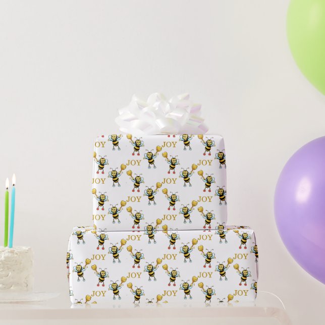 Hummeln mit Herz Geschenkpapier (Partygeschenke)