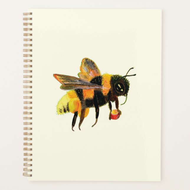 Hummeln mit Pollen - Bienenliebhaber Planer (Vorderseite)
