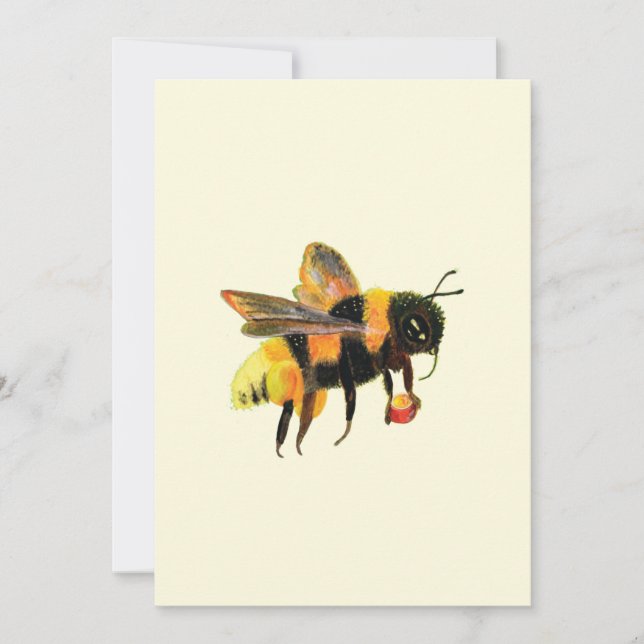 Hummeln mit Pollen Feiertagskarte (Vorderseite)