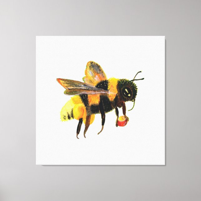 Hummeln mit Pollen Leinwanddruck (Vorderseite)