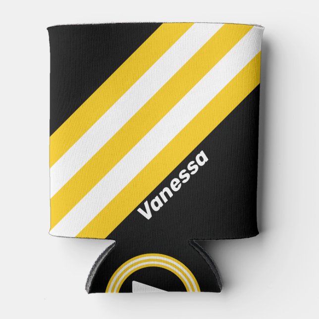 Hummeln Nostalgische Streifen mit Namen Dosenkühler (Vorderseite)