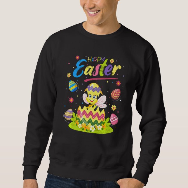 Hummeln Ostereier Hummel glückliche Ostern Sweatshirt (Vorderseite)