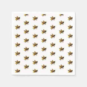 Hummeln sammeln Nektar und Pollen Serviette