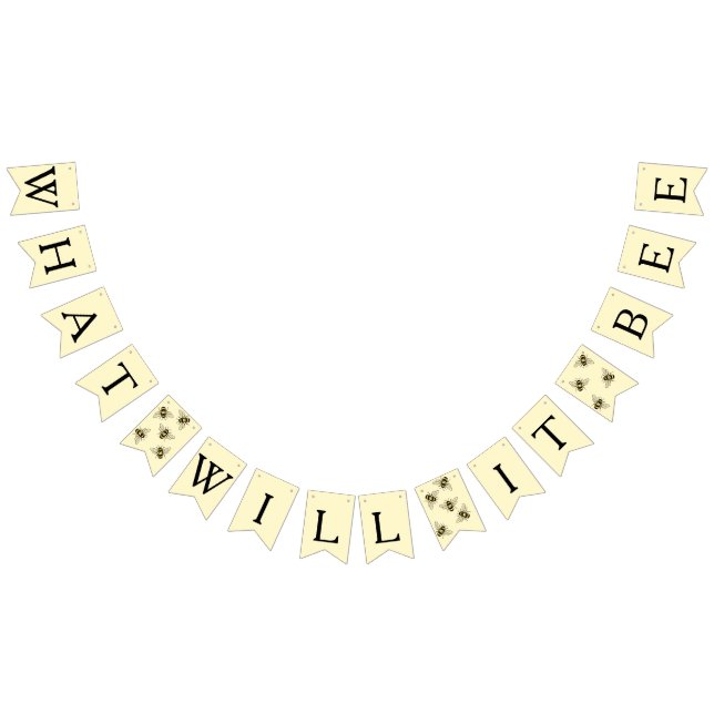 Hummeln-Thema Bienendusche Wimpelkette (Alle)