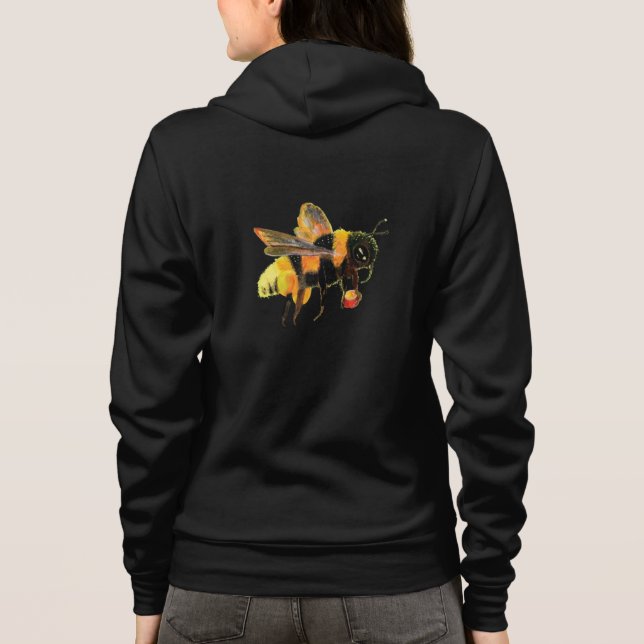 Hummeln trägt Pollen Hoodie (Rückseite)