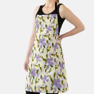 Hummeln und Blume, die Muster wiederholen Schürze