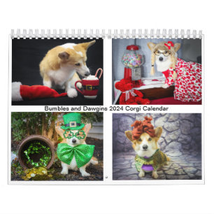Hummeln und Dawgins-Korgi-Kalender 2024 Kalender