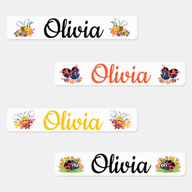 Hummeln- und Lady-Bug Etiketten (Gruppe)