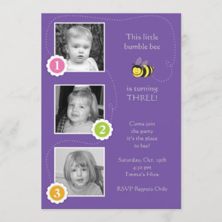 Hummeln zum Geburtstag Einladung