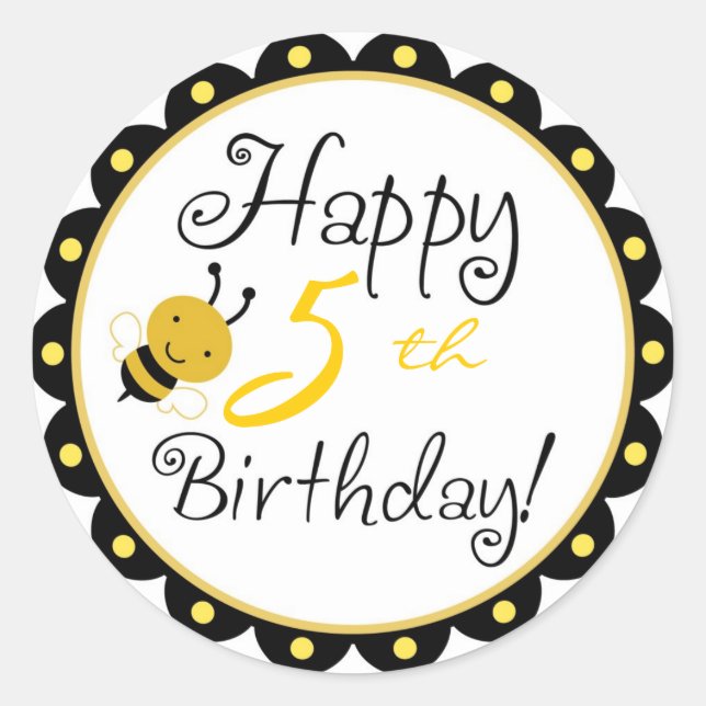 Hummelsticker HBR5 Runder Aufkleber (Vorderseite)