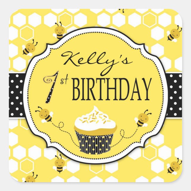 Hummelsticker SQ1 Quadratischer Aufkleber (Vorderseite)