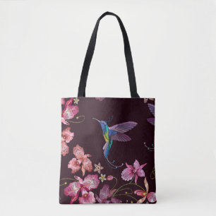Hummende Vögel und exotische Orchideen, tropische