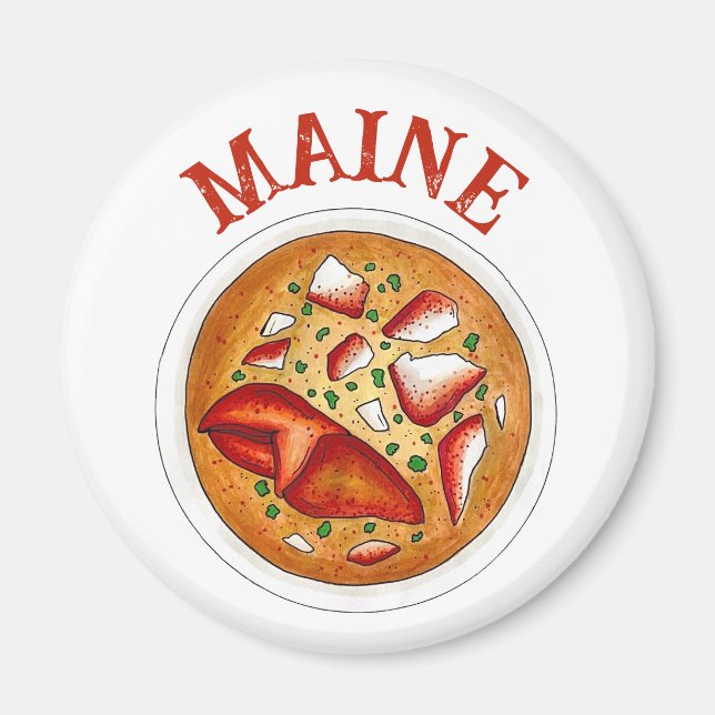 Hummer Bisque Suppe Meeresfrüchte Kochen Maine ME Magnet (Vorne)