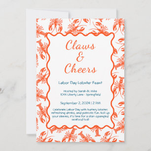 Hummer-Boil-Einladung zum Arbeitstag - Patriotisch Einladung