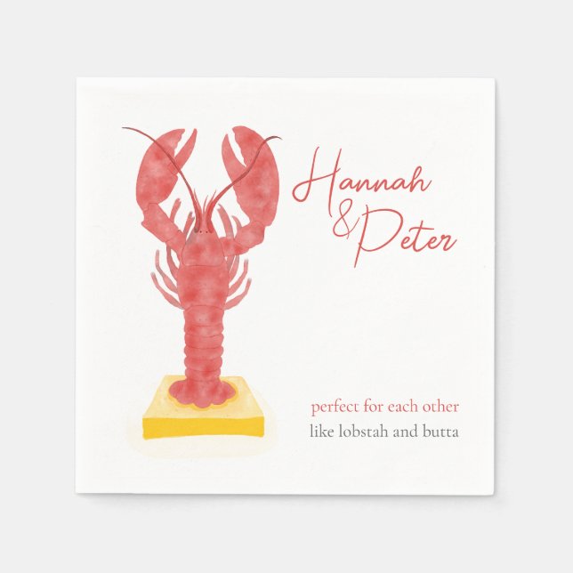 Hummer-Cocktail-Servietten Serviette (Vorderseite)