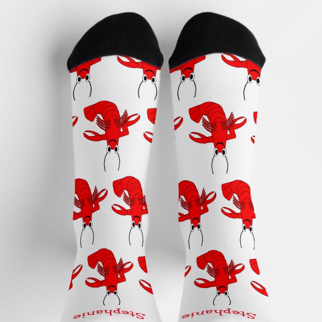 Hummer-Design Socken (Oben)